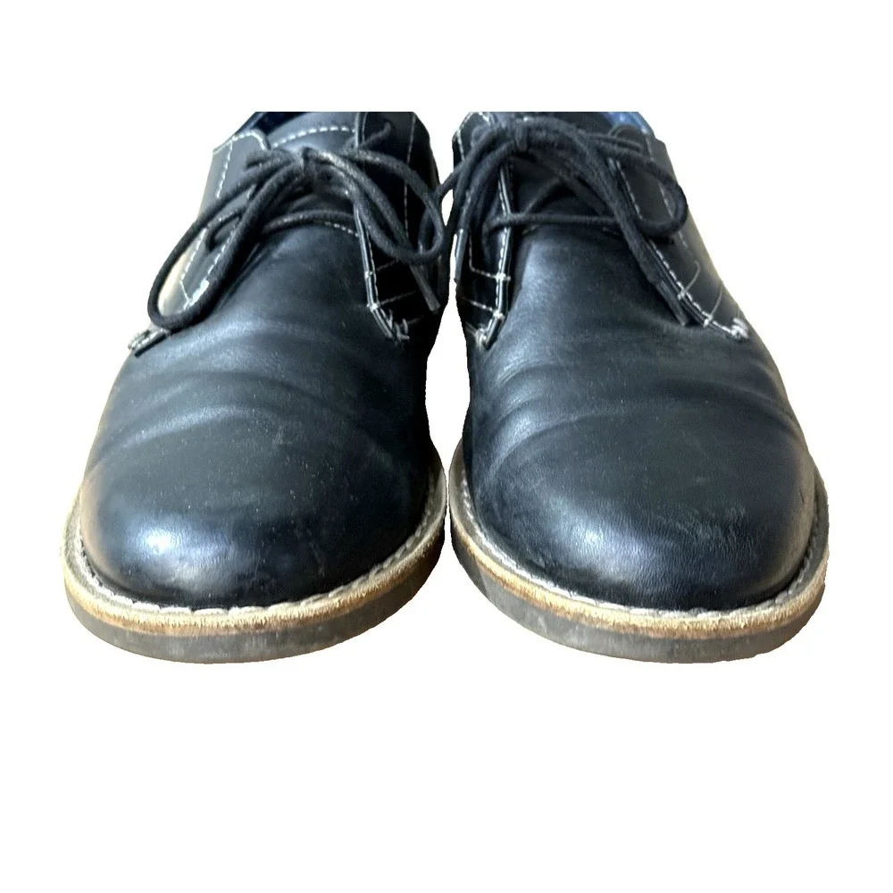 Penguin Dress Shoes Mens Size‎ 8.5 Casual Oxford Black Leather Lace Up Low